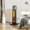 HOMCOM Space Heater for Indoor Use with Realistic Flame Effect,