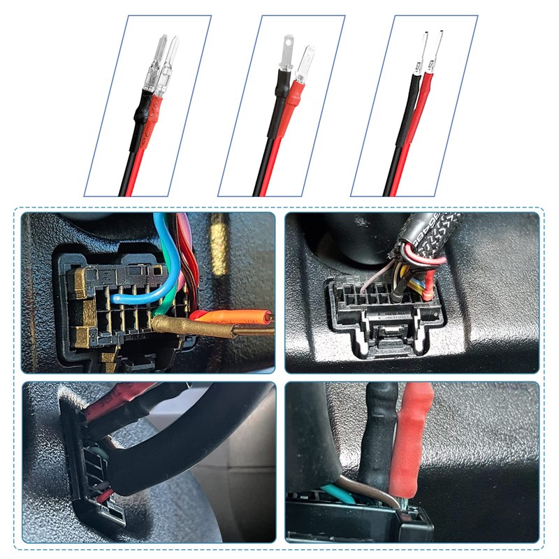 Radar Detector Hardwire Power Cord, Rearview Mirror Plug Cable, with