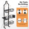 Vatex Shower Caddy Hanging Organizer, 3 Tier Adjustable Bathroom Shelves,