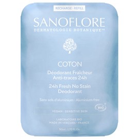 Sanoflore Déodorant Fraîcheur 24H Coton Recharge Bio 50 ml