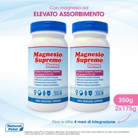 Magnesio Supremo Donna Integratore Ad Elevato Assorbimento 350 g, 2x175 g