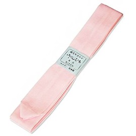 Noodle Wide Width [Pure Hair Muslin] Waist Strap Wide Thick White/Pink (240 cm) Long Size Made in Japan 100% Pure Hair - safety pink