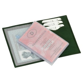 Leather ID Card Holder Credit Card Holder Car Folder Various Colours, Green, ID wallet