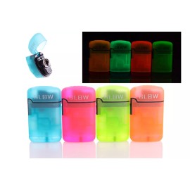 Eagle 4 Pack Glow in the Dark Single Flame Butane Refillable Torch Lighter