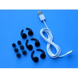 Replacement Accessories Comfort Set (B-BSTB-WRDCB) Eartips Earbuds Stabilizers and Charge Cable Compatible with Jaybird Bluebuds X Earphones Headphones