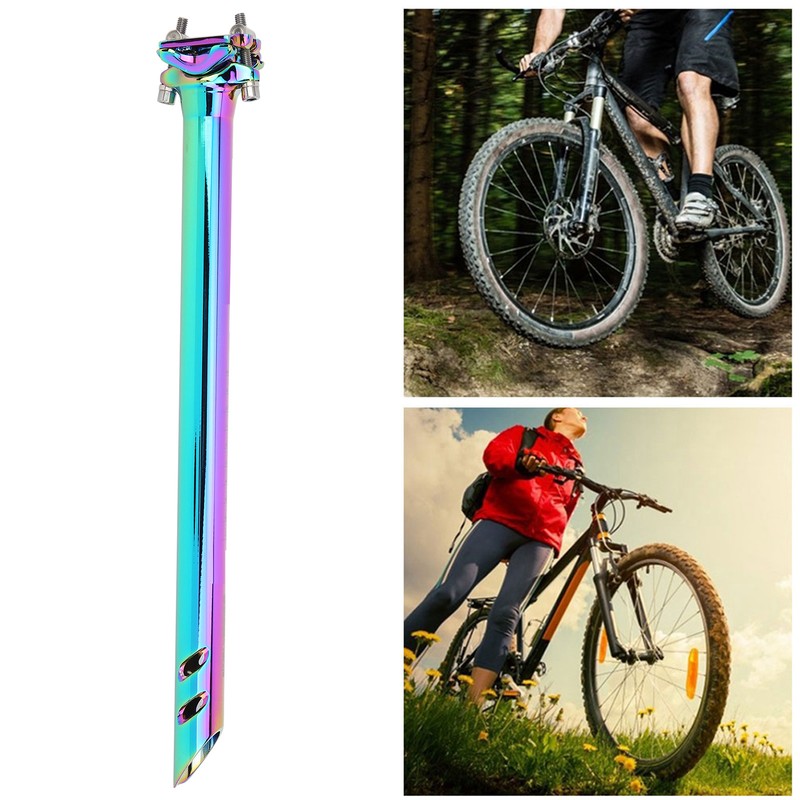 400MM CNC Aluminum Alloy Bicycle Seatpost Adjustable Mountain Bike Saddle