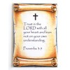 Proverbs 3:5 Bible Verse Fridge Magnet (2 x 3 inches)