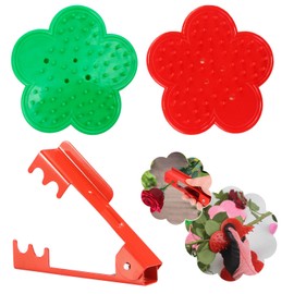 DEANKEJI Garden Shears Set, Rose Thorns Removal, Rose Scissors Includes Two Leaf Peelers and Flower Tongs, Metal Rose Thorn Can Be Used for Home, Garden, Flower Scissors