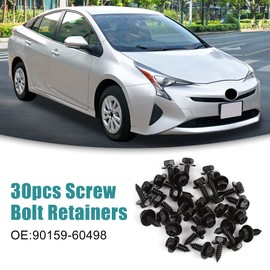 ACROPIX Screw Bolts Retainer Fender Liner Undercover Screws for Toyota Compatible with Prius Metal 30pcs Black