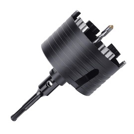 4.5 inch / 115mm Dry Diamond Core Drill Bit with SDS Plus Adapter, Concrete Core Drill Bit for Dry/Wet Drilling Granite Marble Masonry Concrete Brick Stone and Block (115mm (4.5 inch))