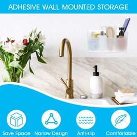 10 Pcs Plastic Over Cabinet Door Organizer, Adhesive Wall Mount Storage Organizer Container Clear Makeup Organizer Hanging Basket Bins For Craft Room, Pantry, Office, Space Saving Holder for Kitchen