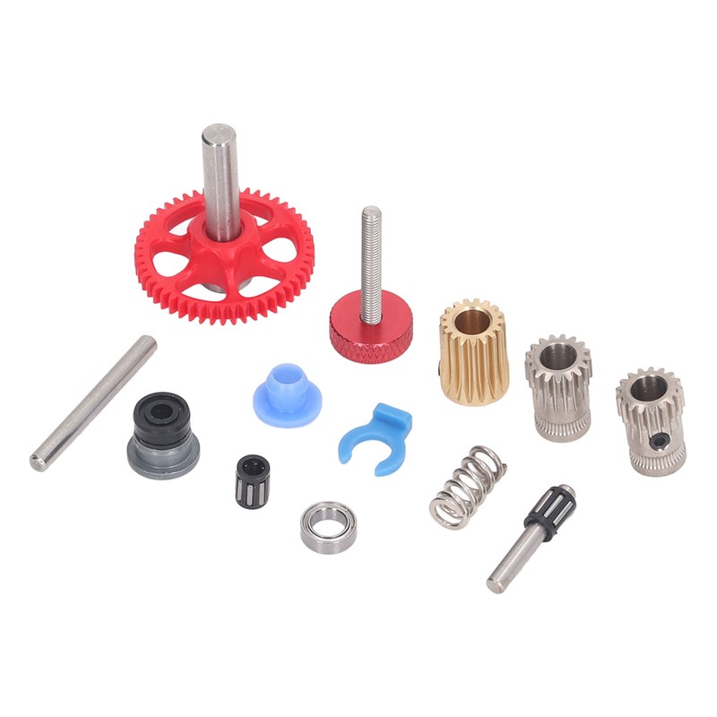 Dual Gear Assembly Kit Upgrade Extruder Red Wheel Kit 3D