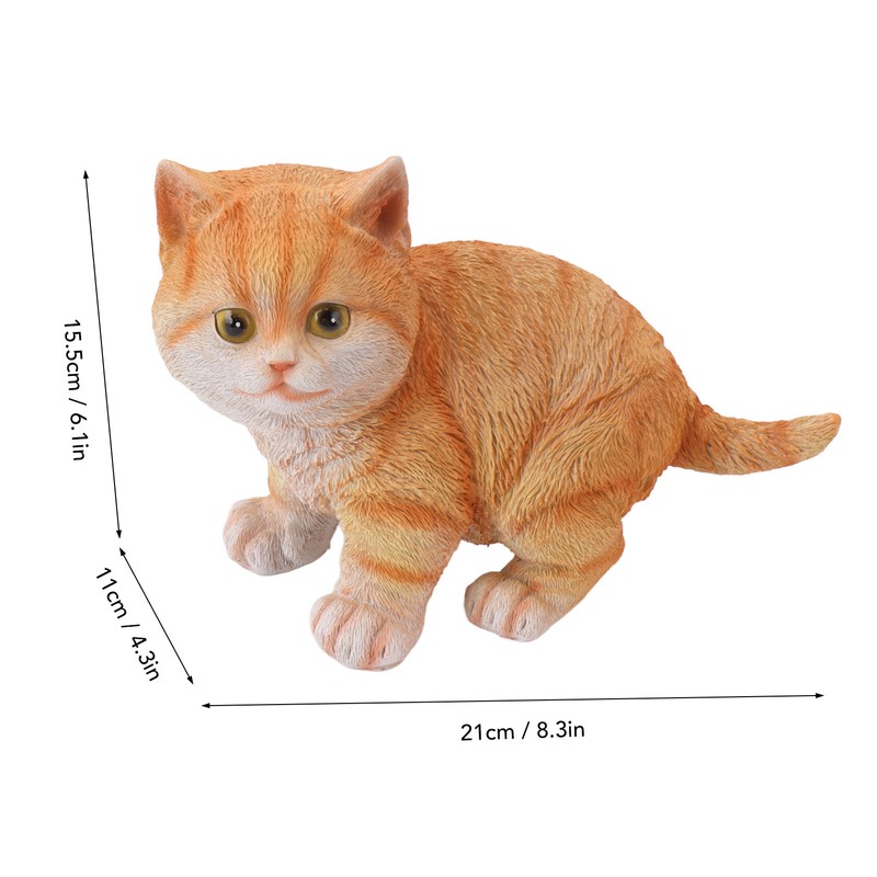 Outdoor Garden Decor Cat Statues Kitten Ornaments Gardening Decorations Gardening