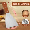 2pcs Spatula for Cast Iron, Stainless Steel Griddle Scraper Slant