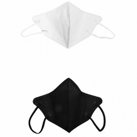 2D Mask KF94 (1 sheet) Cute Mask KF94 Mask White Large Black (1 sheet) 6ea