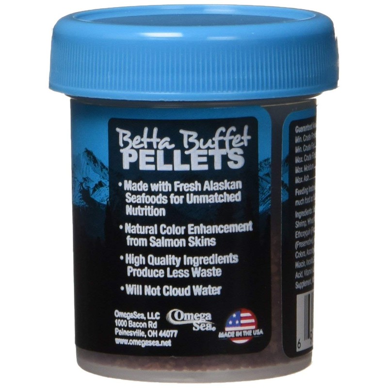 Omega One Betta Buffet 1.5mm Pellets, 1 oz