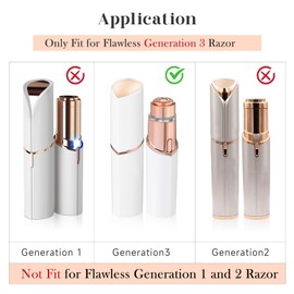 Replacement Heads New Generation 3 for Finishing Touch Flawless Facial Hair Remover Ring Light,New Version Replacement Blades for Women,18K Gold-Plated Rose Gold for Flawless