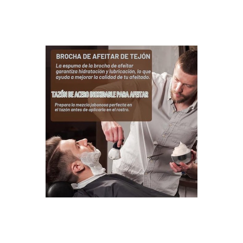Cuencos de jabón de afeitar duraderos para hombres, con 4