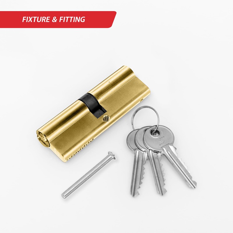 SIZAH Brass Euro Cylinder Lock 35/50 (85mm), Door Barrel Lock