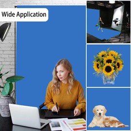 TERSUM Royal Blue Backdrop, Photo Booth Portrait Photography Backdrops, Studio Blue Screen Backdrop for Photoshoot Streaming Video Shooting, Blue Photo Backdrop 5x7ft