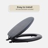 Soft Elongated Vinyl Toilet Seat, Black - 19 Inch Soft