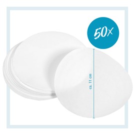 GRÄWE Backpapier für Burgerpresse, 50 Stück für Party-Hamburgerpresse, Burgerpapier, Papier für kleine Hamburger-Patties und Patty-Presse, Burger-trenner rund 11,5 cm