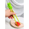 Green Maneki Neko Lucky Cat Reusable Training Chopsticks Set W/