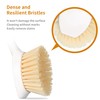 2 Pack Kitchen Dish Brush Bamboo Handle Dish Scrubber Built-in