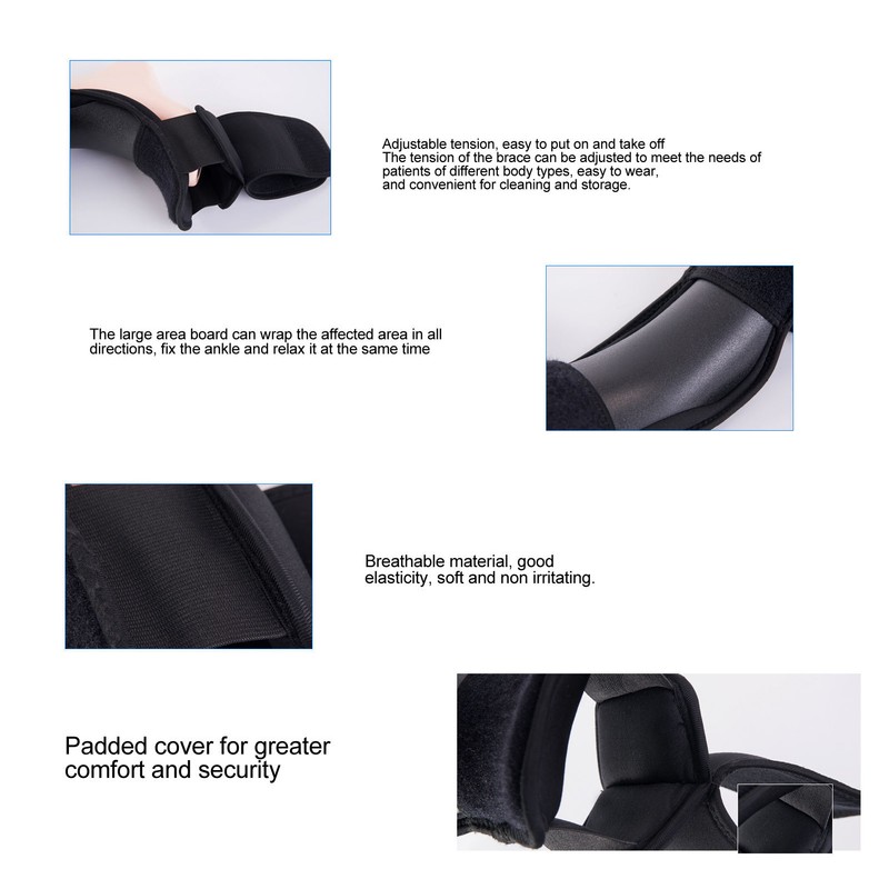 Plantar Fasciitis Night Splint Breathable Adjustable Elasticity Ankle Fixation Drop