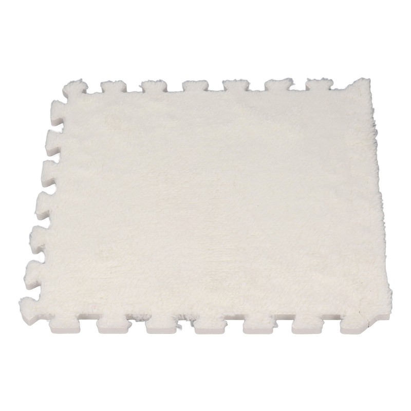 10pcs Plush Foam Floor Mat Thickened Cuttable Interlocking Carpet Tiles