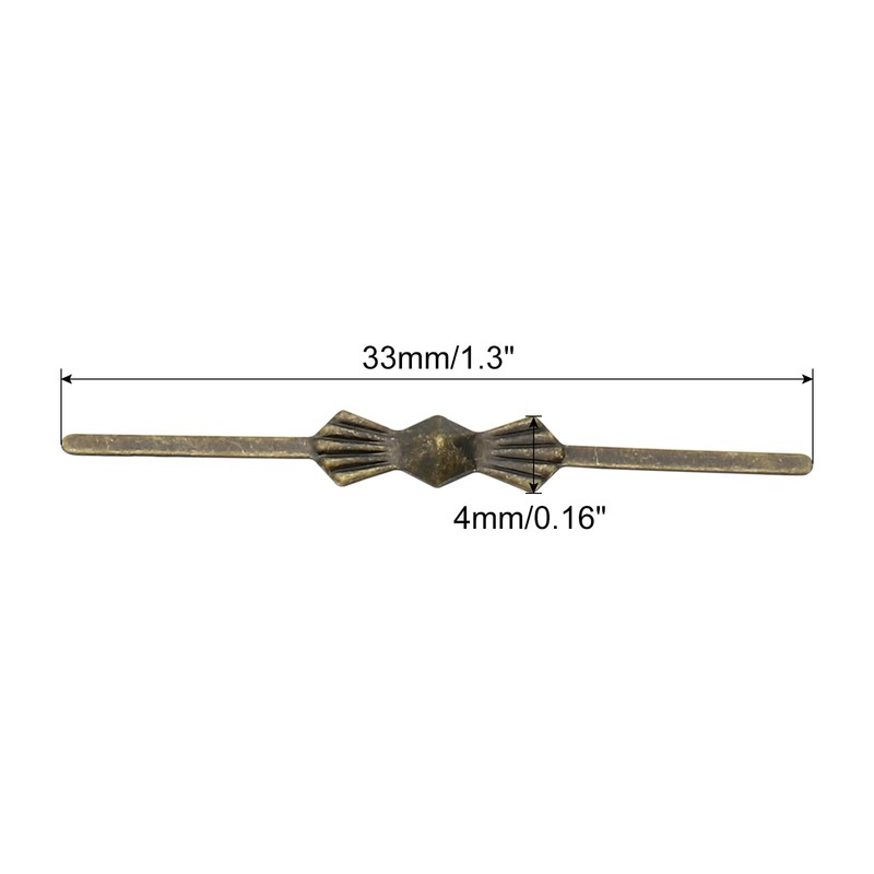 PATIKIL 33mm/1.3" Chandelier Bowtie Clips, 350Pcs Copper Chandelier Connectors Clips