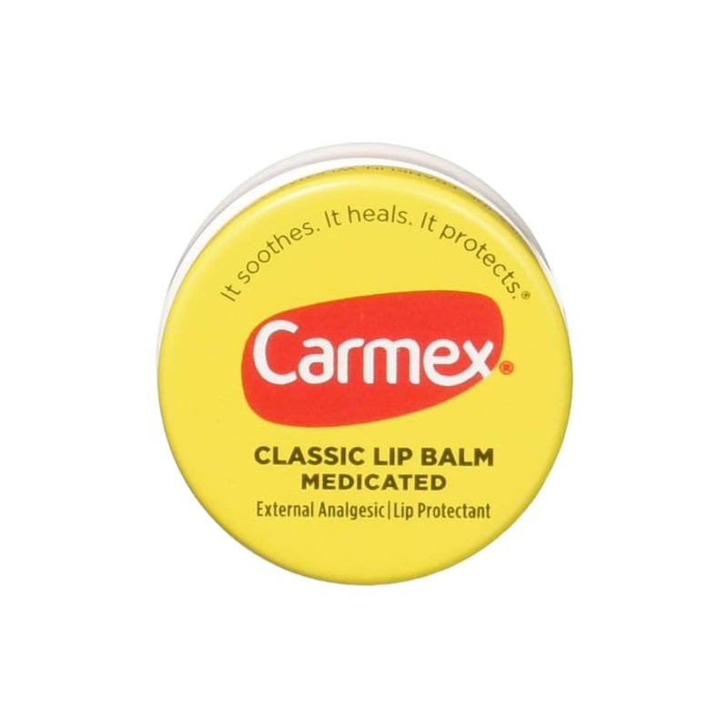Carmex Bálsamo labial clásico medicado 0.25 oz (paquetes de 12)