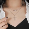 PRAYMOS Faith Necklace 925 Sterling Silver Cross Necklace for Women