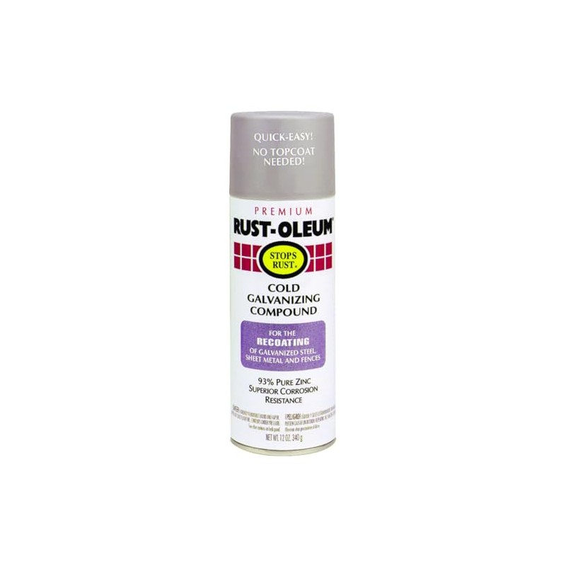 RUST-OLEUM COld Galvanizing Compound, Grays Flat Silver , 16oz. -