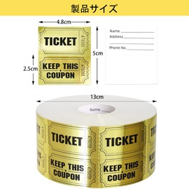 SOYANGNEK Party Tickets, 1000 Roll, Raffle Tickets, Game Tickets, Event Label Roll, Prize Tickets, Fundraising Activities, Coupons