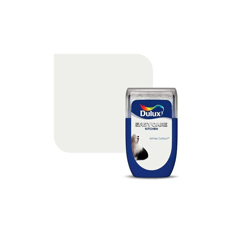 Dulux Easycare Kitchen Tester Paint, White Cotton, 30 ml