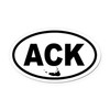 CafePress ACK Nantucket Map Oval Car Magnet, Euro Oval Bumper
