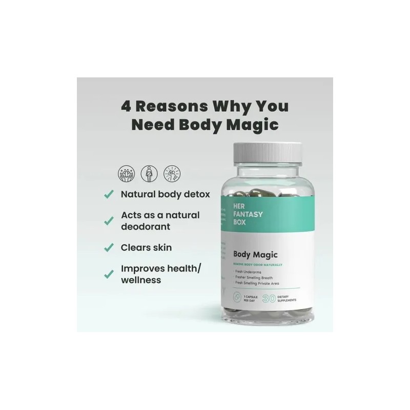 Body Magic Chlorophyll Pill - For Body Odor, Detox &