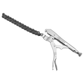 ZONADAH 9" 23cm Locking Chain Clamp Vise - Durable Steel Plier Locking Grip Wrench - Versatile Tool for Oil Filter, Pipe Cutting, and More - Vice with 18" 49cm Long Chain for Secure Holding