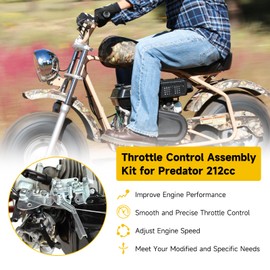 HIAORS 7/8'' Mini Bike Throttle Kit and 212 Throttle Control Assembly Compatible with Coleman CT200U BT200X CT200U-EX CT100U Predator 212cc Baja Warrior Massimo MB200 Minibike GX160 Engine Parts Red