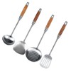 4Pcs/Set 304 Stainless Steel Rosewood Cooking Utensils Cookware Set Kitchen