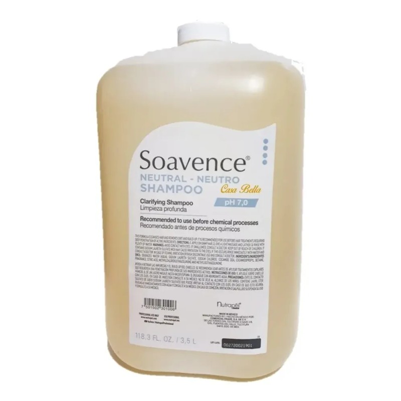 Shampoo Neutro Soavence Ph 7 Nutrapel 3.5 Litros