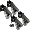 Rockler Workbench Casters (Pack of 4, Satin Black) - Industrial