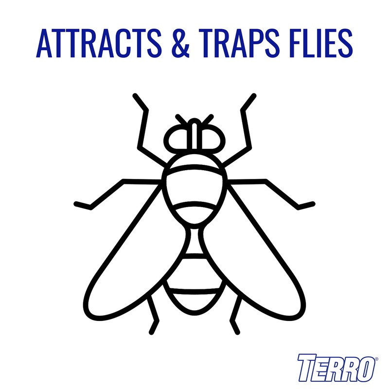 TERRO T518 Fly Magnet Sticky Fly Paper Fly Trap, 8