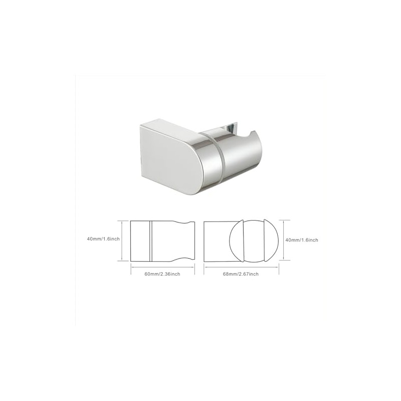 Muxios On Wall Mount Shower Bracket for Handheld shower head,