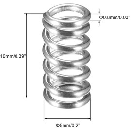 MACHSWON Compression Spring for Tools and Equipment Hand Tools Automotive Furnitures Replacement Parts Extended Compressed Spring 0.8mm Wire Dia , 5mm OD , 10mm Free Length 10pcs
