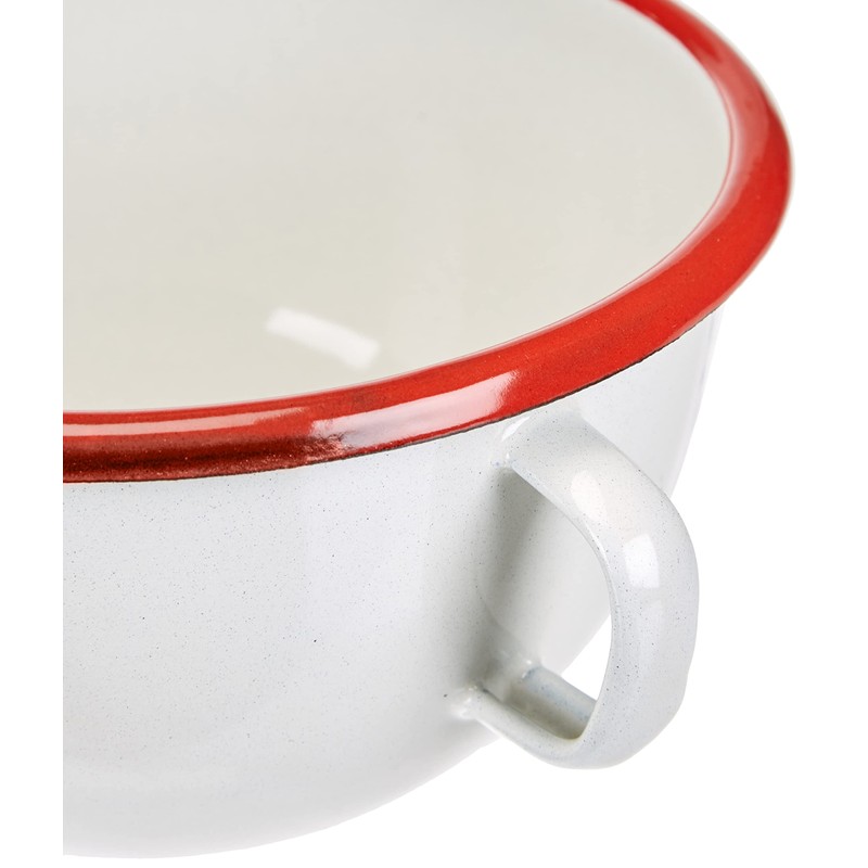 Ibili Bol con ASA Bordeaux 14 CM, Edelstahl, Weiß/Rot, 20