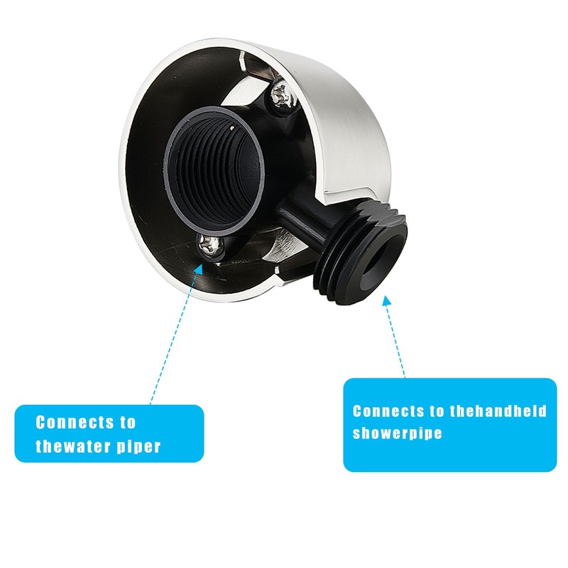 A725NL Round Drop Ell Handheld Shower Wall Connector, Compatible with