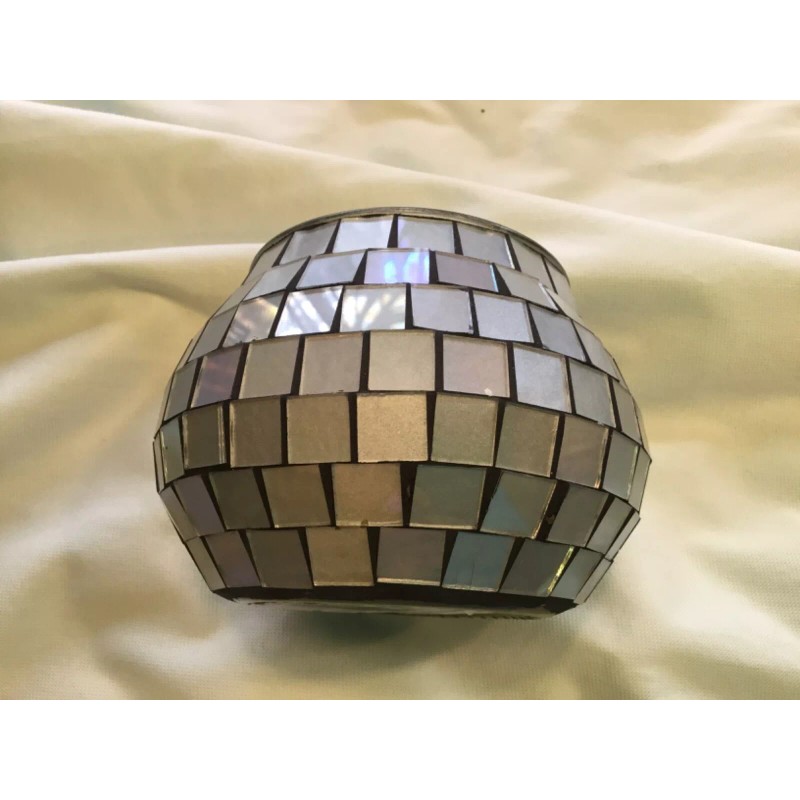 kohls Mosaic Silver Iridescent Candle “Silver Birch” Holiday Decor 11.3oz