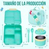 Nasjac Lonchera Bento Box para Niños Y Adulto, Caja Charolas